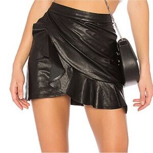 Majorelle Poseidon Faux Leather Mini Skirt Size Medium